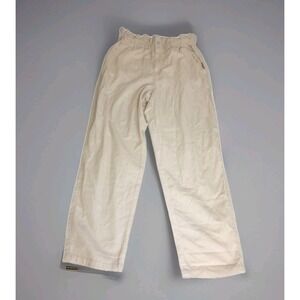 NWT H&M Paper Bag Waist Pants Sloucy Comfy Womens Size 10 Elastic Waist  Tan 80s